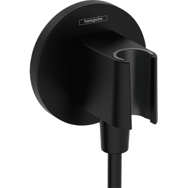 Hansgrohe Fixfit S csőcsatlakozás porter zuhanytartóval, matt fekete