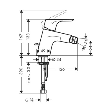 Hansgrohe Focus bidécsaptelep króm