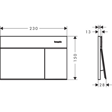 Hansgrohe iFrame Element E nyomólap dual, matt fekete