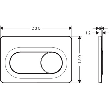Hansgrohe iFrame Original S nyomólap dual, króm