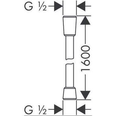 Hansgrohe Isiflex zuhanycső 160 cm, króm