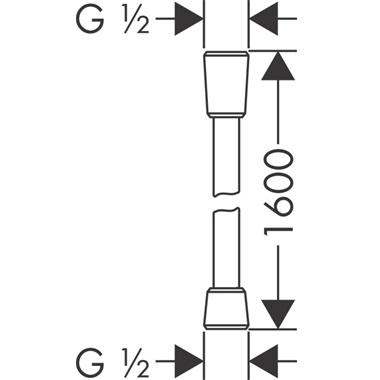 Hansgrohe Isiflex zuhanycső 160 cm, bronz