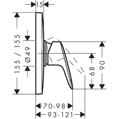 Hansgrohe Logis egykaros falsík alatti zuhanycsaptelep króm