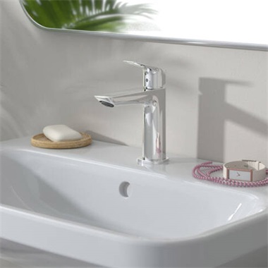 Hansgrohe Logis 110 Fine, Push-Open lefolyógarnitúrával, egykaros mosdócsaptelep, króm