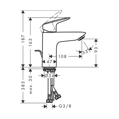 Hansgrohe Logis mosdó csaptelep 100 króm Hansgrohe Logis mosdó csaptelep 100 króm