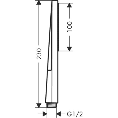 Hansgrohe Pulsify E keskeny kézizuhany, 1jet,EcoSmart, szálcsiszolt bronz