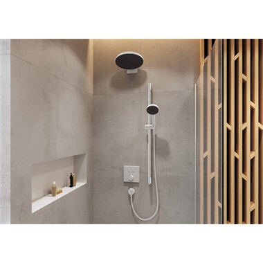 Hansgrohe Pulsify S Select 105 Relaxation zuhanyszett 3 jet, EcoSmart, 90 cm-es zuhanyrúddal, matt fehér