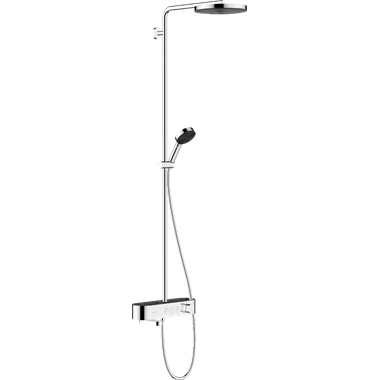 Hansgrohe Pulsify S 260 Showerpipe zuhanyszett 1jet, kádtermosztáttal és ShowerTablet 400 króm