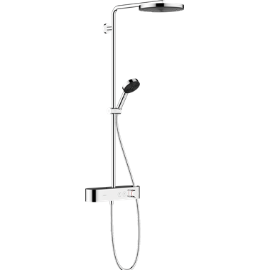 Hansgrohe Pulsify 260 zuhanyszett showerpipe 2 jet ecosmart, és showertablet select 400 króm
