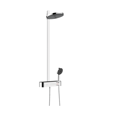 HANSGROHE PULSIFY SHOWERPIPE 260, 2 JET, ÉS SHOWERTABLET SELECT 400