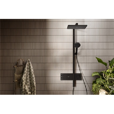 Hansgrohe Raindance Alive Q showerpipe 210/340, 2jet, showerselect comfort, matt fekete