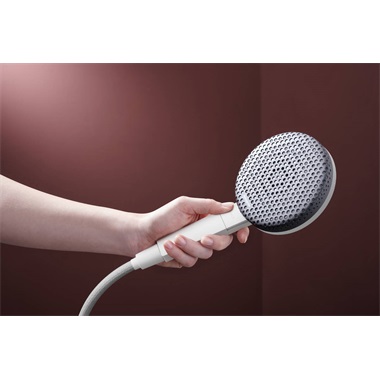Hansgrohe Raindance Alive Select S zuhanyszett 12,5 cm, 3 jet, Ecosmart, Unica S Puro 90 cm-es zuhanyrúddal, matt fehér