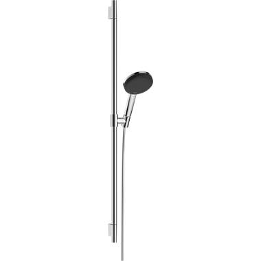 Hansgrohe Raindance Alive Select S zuhanyszett 12,5 cm,3 jet, Ecosmart, Unica S Puro 90 cm-es zuhanyrúddal, króm