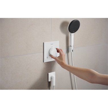 Hansgrohe Raindance Alive Select S zuhanyszett 12,5 cm, Designfelex zuhytölővel 160 cm, 3 jet, Ecosmart, matt fehér