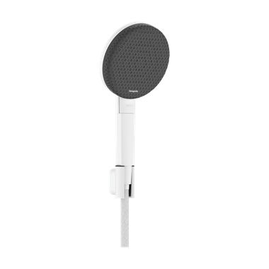 Hansgrohe Raindance Alive Select S zuhanyszett 12,5 cm, Designfelex zuhytölővel 160 cm, 3 jet, Ecosmart, matt fehér