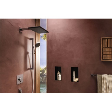 Hansgrohe Raindance Alive Select S zuhanyszett 12,5 cm, 3jet, Ecosmart, Unica E Puro 65 zuhanyrúddal zuhanytartóval,króm