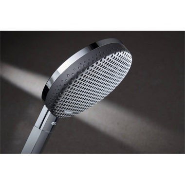 Hansgrohe Raindance Alive Select S zuhanyszett 12,5 cm, 3jet, Ecosmart, Unica E Puro 65 zuhanyrúddal zuhanytartóval,króm