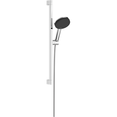 Hansgrohe Raindance Alive Select S zuhanyszett 12,5 cm, 3jet, Ecosmart, Unica E Puro 65 zuhanyrúddal zuhanytartóval,króm