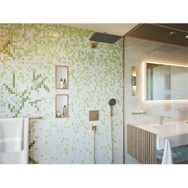 Hansgrohe Raindance Alive Select S zuhanyszett 125, 3jet, Ecosmart+  designflex 160 cm, szálcsiszolt bronz