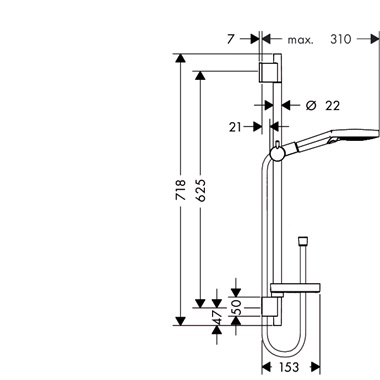 Hansgrohe Raindance Select S 120/Unica‘S Puro zuhanyszett króm 