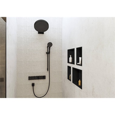 Hansgrohe Rainfinity 360 fejzuhany fali csatlakozóval, 1 jet, matt fekete