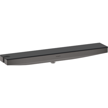 Hansgrohe Rainfinity Porter 500 fali csatlakozó zuhanytartóval, bal oldali kivitelben, polccal, szálcsiszolt fekete