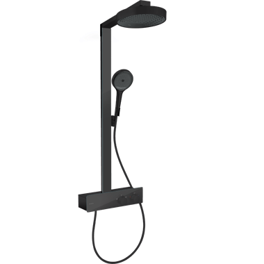 Hansgrohe Rainfinity zuhanyszett showerpipe 250, 1jet EcoSmart, Showertablet 350 matt fekete