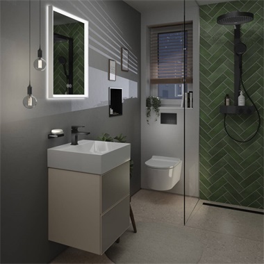 Hansgrohe Rainfinity Showerpipe 360 zuhanyszett, 1jet, showertablet 350, matt fekete