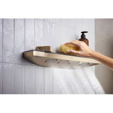 Hansgrohe Rainfinity 500 vállzuhany 1 jet, polccal, szálcsiszolt bronz