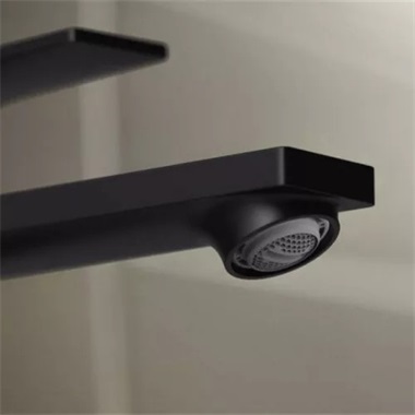 Hansgrohe Rebris E Hidegindítású egykaros mosdócsaptelep 110, automata lefolyógarnitúrával, matt fekete