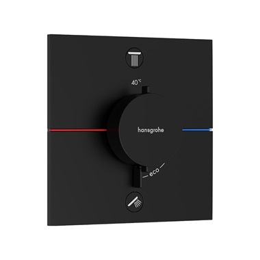 Hansgrohe ShowerSelect Comfort E falsík alatti termosztátos zuhanycsaptelep, 2 funkciós, matt fekete