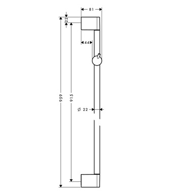 Hansgrohe Unica Crometta zuhanyrúd 90 cm, króm