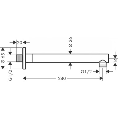 Hansgrohe Vernis Blend zuhanykar 24 cm, króm