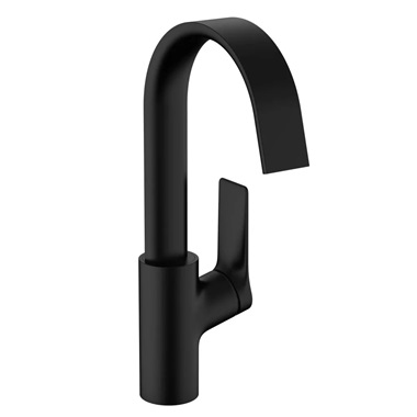 Hansgrohe Vivenis mosdócsaptelep elforgatható kifolyóval, automata  lefolyógarnitúrával, matt fekete 