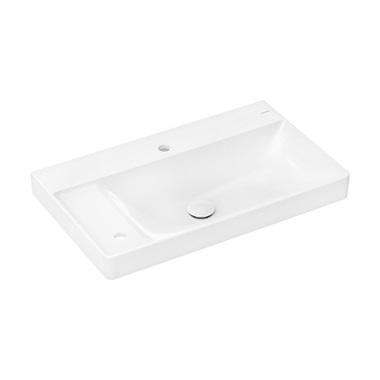 Hansgrohe Xelu Q kerámia mosdó bal oldali szegéllyel 80x48 cm, két csapfurattal, SmartClean