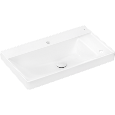 Hansgrohe Xelu Q kerámia mosdó jobb oldali szegéllyel 80x48 cm, két csapfurattal, SmartClean