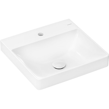 Hansgrohe Xelu Q Pultra ültethetö kerámia kézmosó 500x480 mm,  csapfurattal, SmartClean