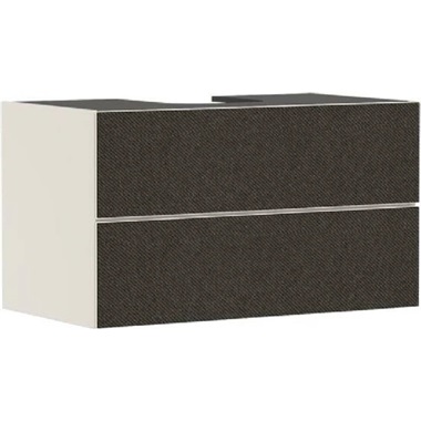 Hansgrohe Xevolos konzolos mosdószekrény, 980/550, 2 fiókos, matt bézs,textil sötétszürke