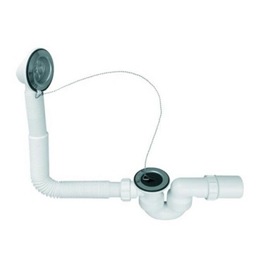 McAlpine kádszifon, kádleeresztő túlfolyóval, láncos 6/4", 40/50 mm