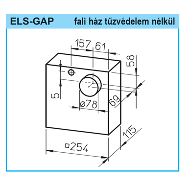 Helios ELS-GAP  falon kívüli ventilátorház