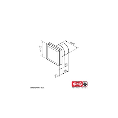 Helios MiniVent kisventilátor M1/100NC