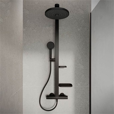 Ideal Standard Ceratherm ALU+ termosztátos zuhanyrendszer, silk black