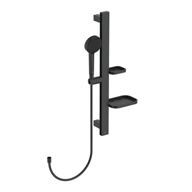 Ideal Standard Idealrain ALU+ zuhanyszett fali sínnel, silk black