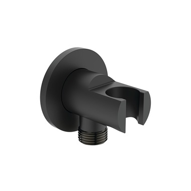 Ideal Standard Idealrain fali zuhanytartó csatlakozóval, Silk Black