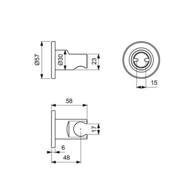 Ideal Standard Idealrain fali zuhanytartó, króm