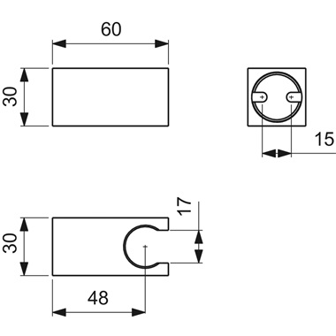 Ideal Standard Idealrain Square fali kézizuhany tartó, króm 