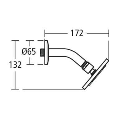 Ideal Standard Idealrain esőztető fejzuhany ferde zuhanykarral, 1 funkciós, króm