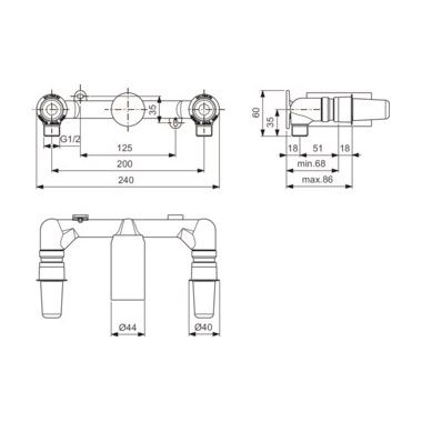 Ideal Standard Joy Neo fali mosdócsaptelep alaptest