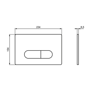Ideal Standard Oleas M1 nyomólap mechanikus SmartFlush, fehér