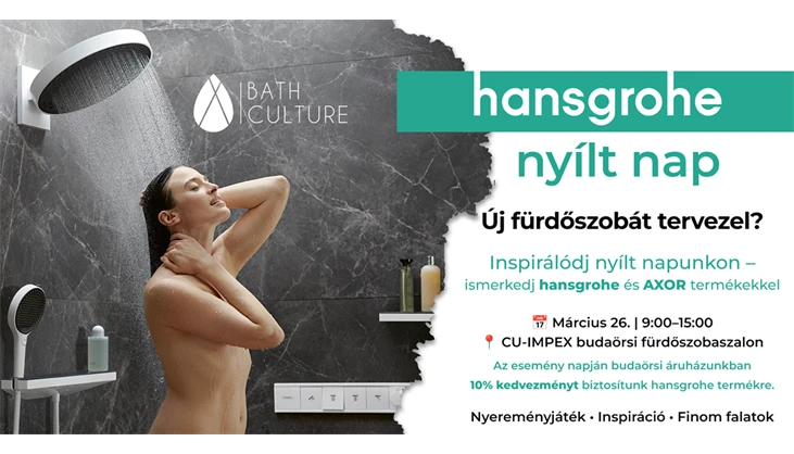 Inspirálódj új fürdőszobádhoz – Nyílt nap a Budaörsi Bemutatóteremben